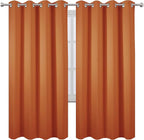 LEMOMO Orange Thermal Blackout Curtains/52 x 72 Inch/Set of 2 Panels Room - Image 2