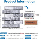 COMSTICKC 3D Faux Brick Wall Panel Peel and Stick, Small Size, Ultra-Light PVC - Image 4