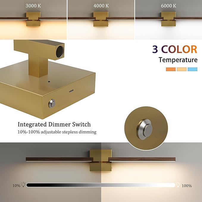 Rayogale Rechargeable Battery Operated Wall Sconce Set 2, 8000mAh Cordless - Image 3