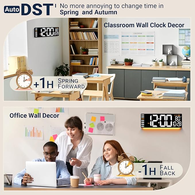16.5" Large Digital Wall Clock - Image 5