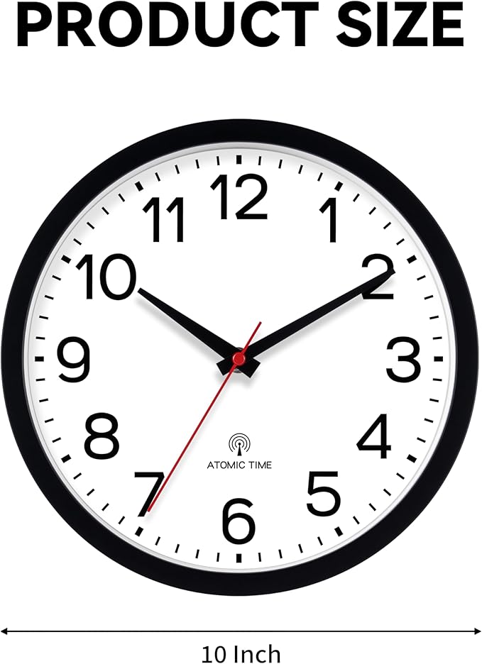 AKCISOT Atomic Black Wall Clock Analog Clocks - Image 9