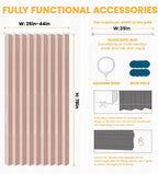 AJAZZ Blackout Curtain with Curtain Rods Included Invisible Accordion Doors - Image 3