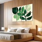 8 Pack Art Acoustic Panels Sound Absorbing Boho Botanical Leaf Orange Green - Image 5
