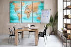 ZEYDRT Blue large world map wall decoration can be directly hung 40‘x20 inx3 - Image 4
