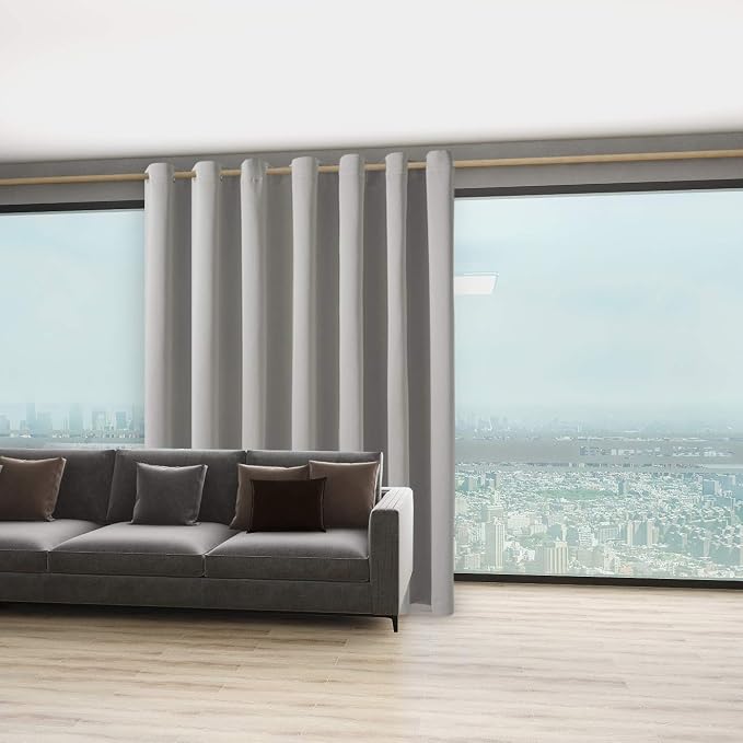 BONZER Room Divider Curtain Total Privacy Wall Extra Wide Grommet Room - Image 5