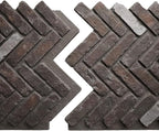 EverStone Herringbone Faux Brick Panel, 46 1/2"W x 25 1/4"H x 1"D, French - Image 8