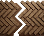 EverStone Herringbone Faux Brick Panel, 46 1/2"W x 25 1/4"H x 1"D, Terracotta - Image 8