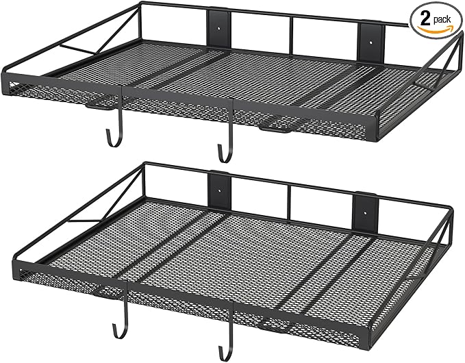 2 Pack Garage Wall Shelf, Garage Wall Mounted Shelving, Heavy Duty Floating by Riciakik