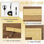 CRASPIRE 88.9x1.69in Peel Stick Foam Crown Molding Baseboard Trim Yellow Self - Image 3