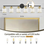 Crystal Bathroom Light Fixtures, Bathroom Lighting Fixtures Over Mirror - Image 2