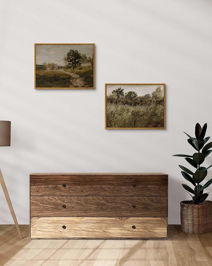 InSimSea Framed Canvas Wall Art Decor, Vintage Countryside Decor - Image 3