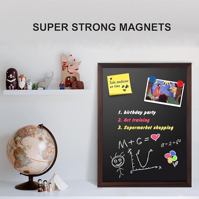 Comix Magnetic Chalkboard, 18 x 24 Inches Wooden-Framed Blackboard - Image 7