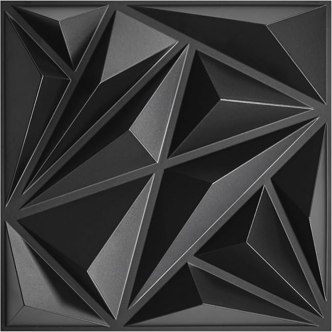 STICKGOO Black 3D Wall Panels for Interior Wall Decor, 33 Pack by STICKGOO
