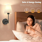 NIORSUN 14.5 inch Battery Operated Wall Sconce Set of 2, 9 Colors Wireless - Image 6