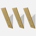 Homeforia Gold Wall Coat Hooks, High End White Wood & Gold Metal Wall Mounted by Homeforia
