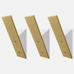 Homeforia Gold Wall Coat Hooks, High End White Wood & Gold Metal Wall Mounted by Homeforia