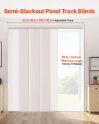 VEVOR Panel Track Blinds, Extendable Track from 45.8 in to 86 in W, Trimmable - Image 2