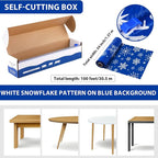 Kochorie 100 Ft x 54 Inch Blue Snowflake Tablecloth Roll - Image 2