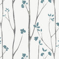 Timeet Peel and Stick Wallpaper White and Blue Floral Wallpaper Boho Leaf by Timeet