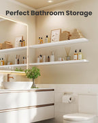 AMADA HOMEFURNISHING 35.4" L Floating Shelves, Wall Shelves Set of 3 - Image 5