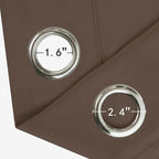 LEMOMO Chocolate Brown Blackout Curtains 42 x 54 Inch Length Set of 2 Panels - Image 5