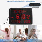 Raynic Digital Clock, 11.5" Large Display Digital Calendar Clock - Image 8
