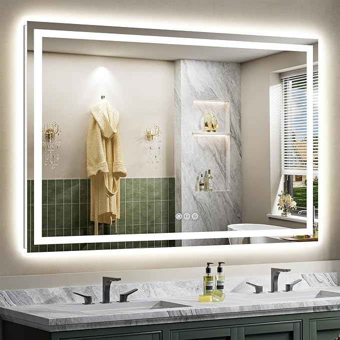 Briivue 68x40 Inch LED Bathroom Mirror by Briivuemodernmirrors