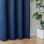 IGEMAEVE Navy Blue Blackout Curtains 72 Inch Length 2 Panels Set, Grommet - Image 5