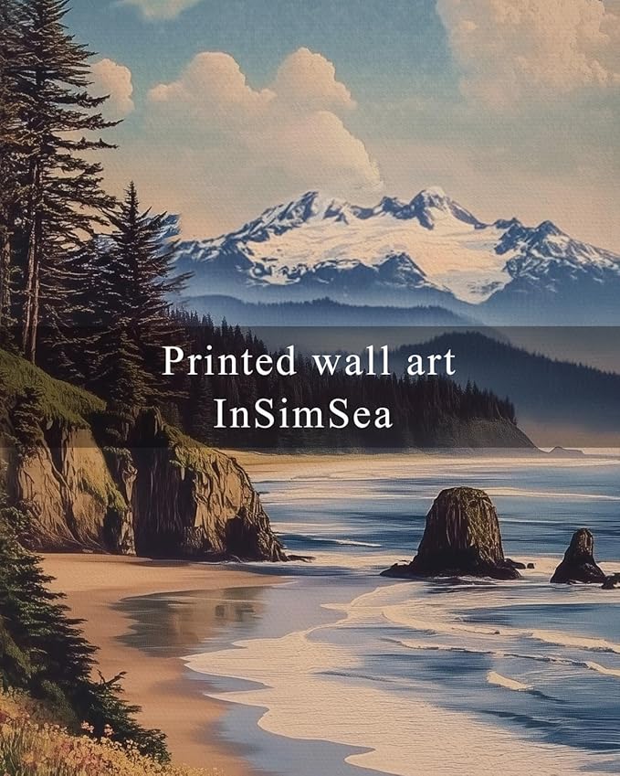 InSimSea Framed Canvas Wall Art, Vintage National Park Art - Image 6