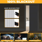 AJAZZ 100% Blackout Accordion Doors Interior Closet Curtain Magnetic Door - Image 4