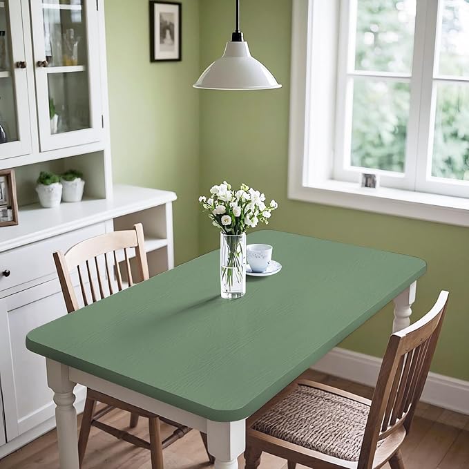 Wood Contact Paper Green Peel and Stick Wallpaper, Thickened No Tearing Vinyl - Image 2
