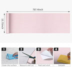 15.75"x787.4" Pink Wallpaper Peel and Stick Removable Grasscloth Textured - Image 9
