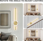 Battery Operated Modern Wall Sconces Set of Two, Rechargeable Wireless Wall - Image 7