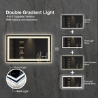 Lighted Vanity Mirror, 40x24 Inch Gradient Front and Backlight LED Vanity Mirror - Image 4