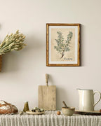 InSimSea Gold Bamboo Framed Canvas Wall Art, Retro Herbs Rosemary Botanical - Image 6