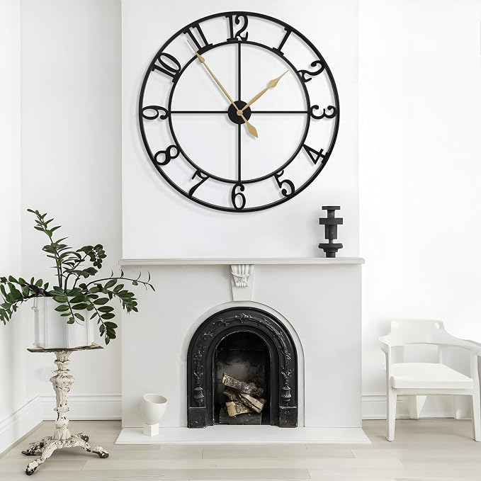 LEIKE 40 Inch Extra Large Wall Clock, Decorative Oversized Arabic Numerals - Image 4