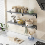 YGEOMER Floating Shelves for Wall, Different Sizes Gray Wall Shelves for Living - Image 6