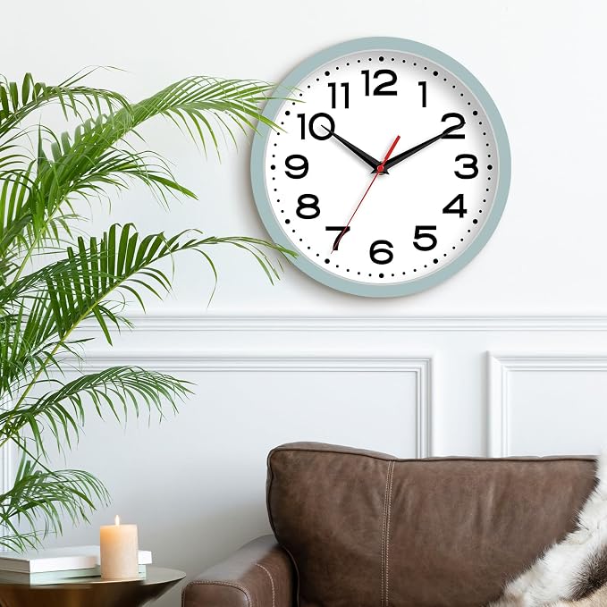Roymnie Wall Clock Silent Non-Ticking Modern Clock Battery Operated10 Inch - Image 4