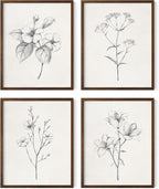 Haus and Hues Grey Floral Wall Art by HausandHuesArtPrints