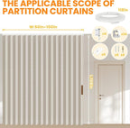 Room Divider Curtain Sets with Flexible Ceiling Track, Privacy Soundproof - Image 3