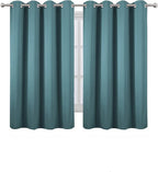 LEMOMO Blackout Curtains 52 x 45 inch/Sea Teal Curtains Set of 2 Panels/Thermal - Image 2