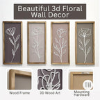 Product Elevations 3D Bathroom Art Set of 4 – Wooden Framed Wall Art - Image 3