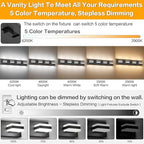 SOLFART 4 Lights Bathroom Vanity Lighting Over Mirror, 5 Color Temperature - Image 2