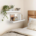 Fixwal White Shelves, Bathroom and Kitchen, Wall Mounted Shelves - Image 6