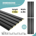 OUZUGIE WPC Acoustic Slat Wall Paneling, Living Room, TV Background, Study Room - Image 3