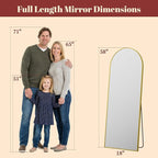 Suidia 58"x18" Arched Full Length Mirror - Image 4
