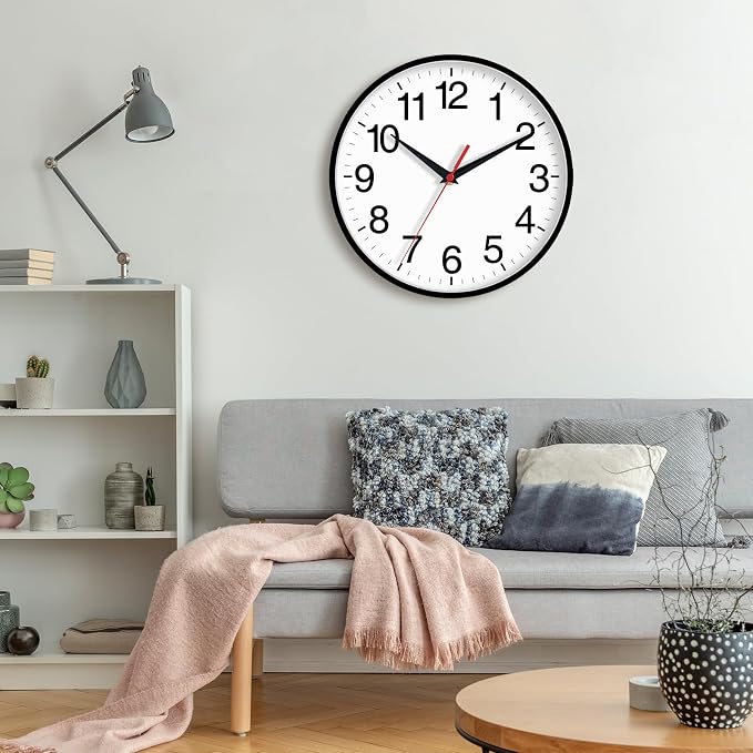 Rohioue 16 Inch Wall Clock Modern Battery Operated Silent Non Ticking Large - Image 5