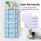 STWWO Wall Towel Rack for Rolled Towels, Towel Storage for Small Bathroom Can - Image 5