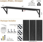 Forbena Floating Shelves 36 Inches Long 8 in Deep Set of 3, Large Wall Shelf - Image 3