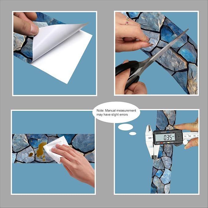 IVN Wallpaper Border Peeling and pasting Wall Stone Texture Decoration Wall - Image 8